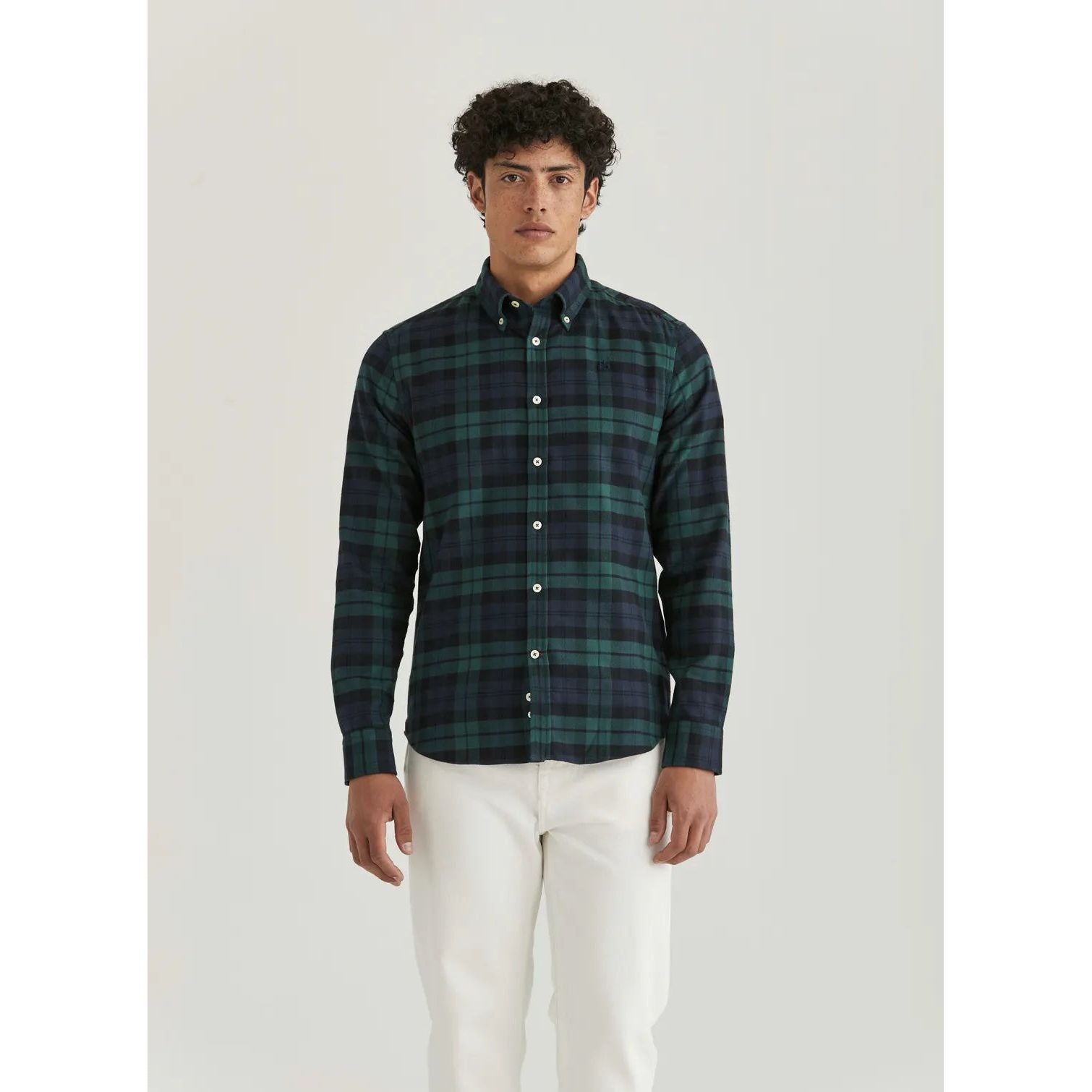 Brushed Tartan Shirt Herre