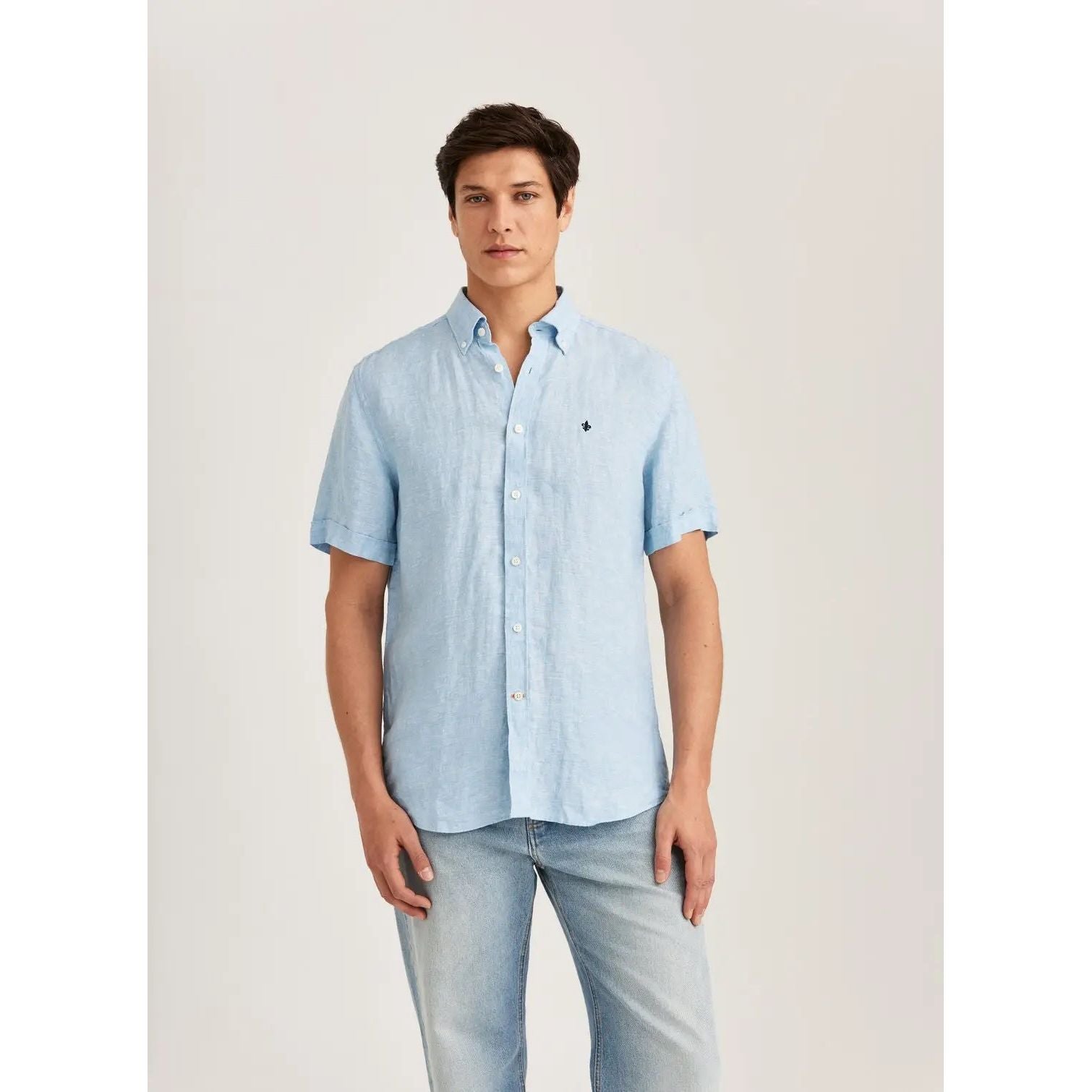Douglas Linen SS Shirt-Classic Fit