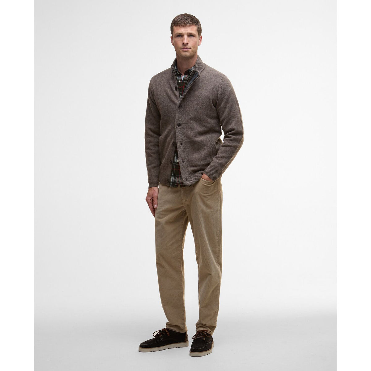 Barbour Ess Patch Zip Through Knitted Jumper Herre