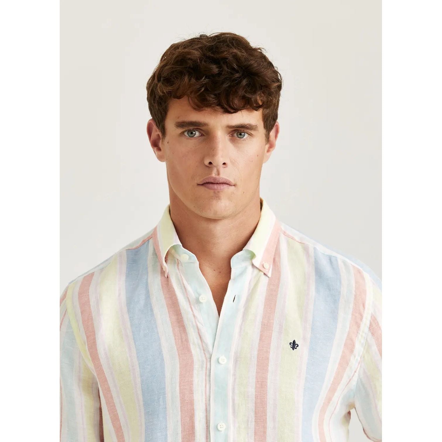 Happy Linen Stripe Shirt-Classic Fit