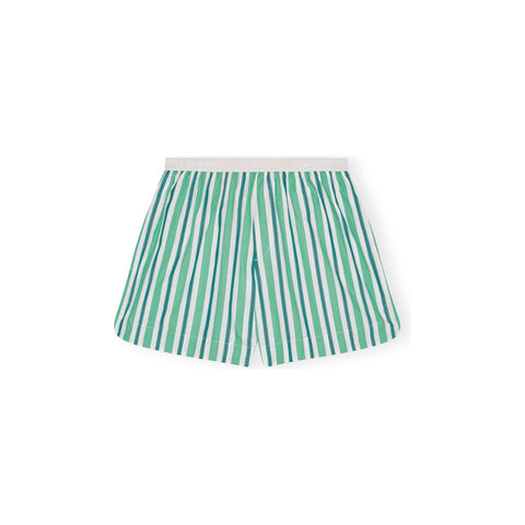 Stripe Cotton Elasticated Shorts