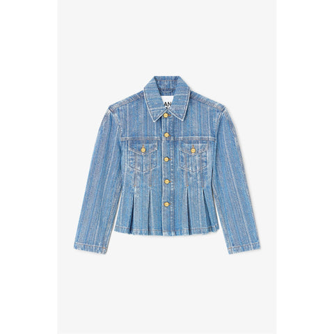 Structured Denim Fitted Jacket