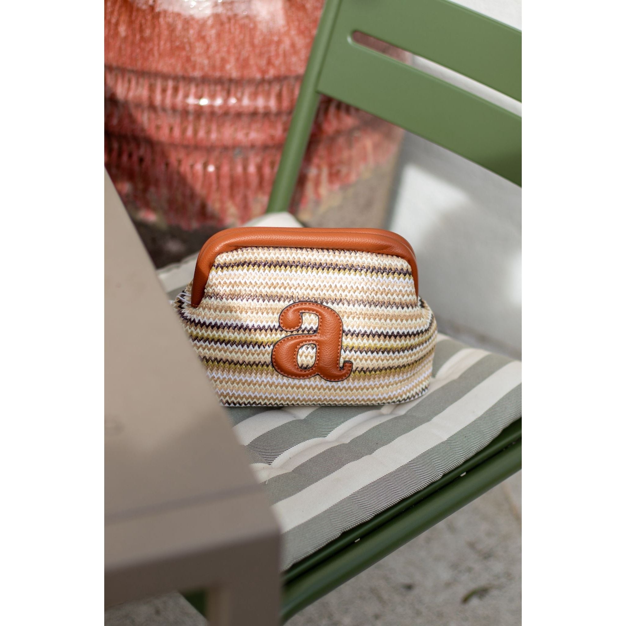 Raffia Clutch Stripe