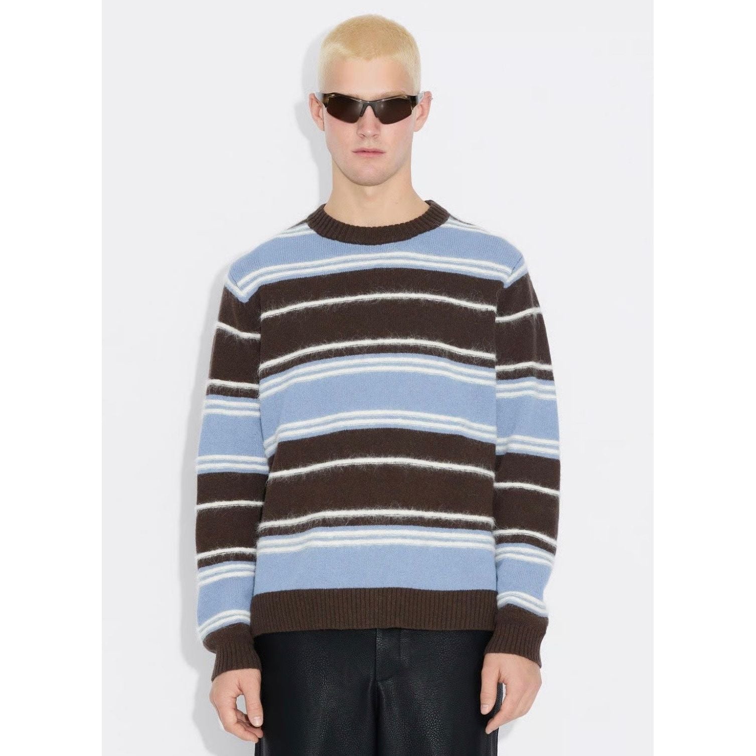 Wool Stripe Crew Herre