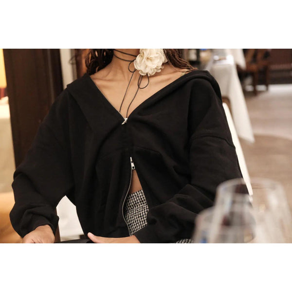 Oversized Double Zip Hoodie