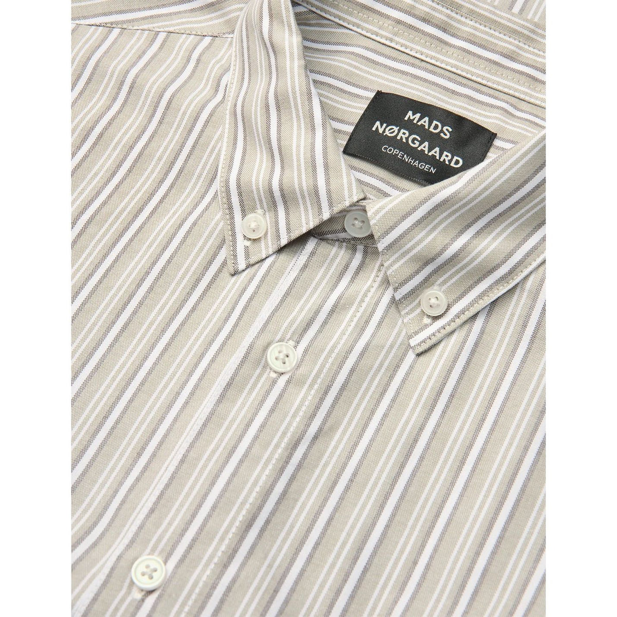 Cotton Oxford Sune Stripe Shirt BD Herre