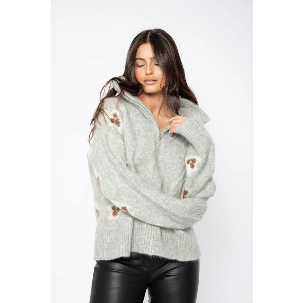Tilia Jaquard Zip Knit