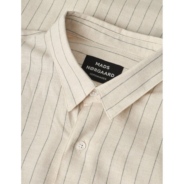 Cotton Linen Malte Stripe Shirt Herre