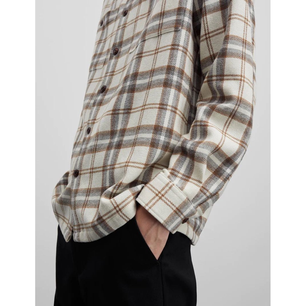 Soft Wool Roar Check Shirt Herre