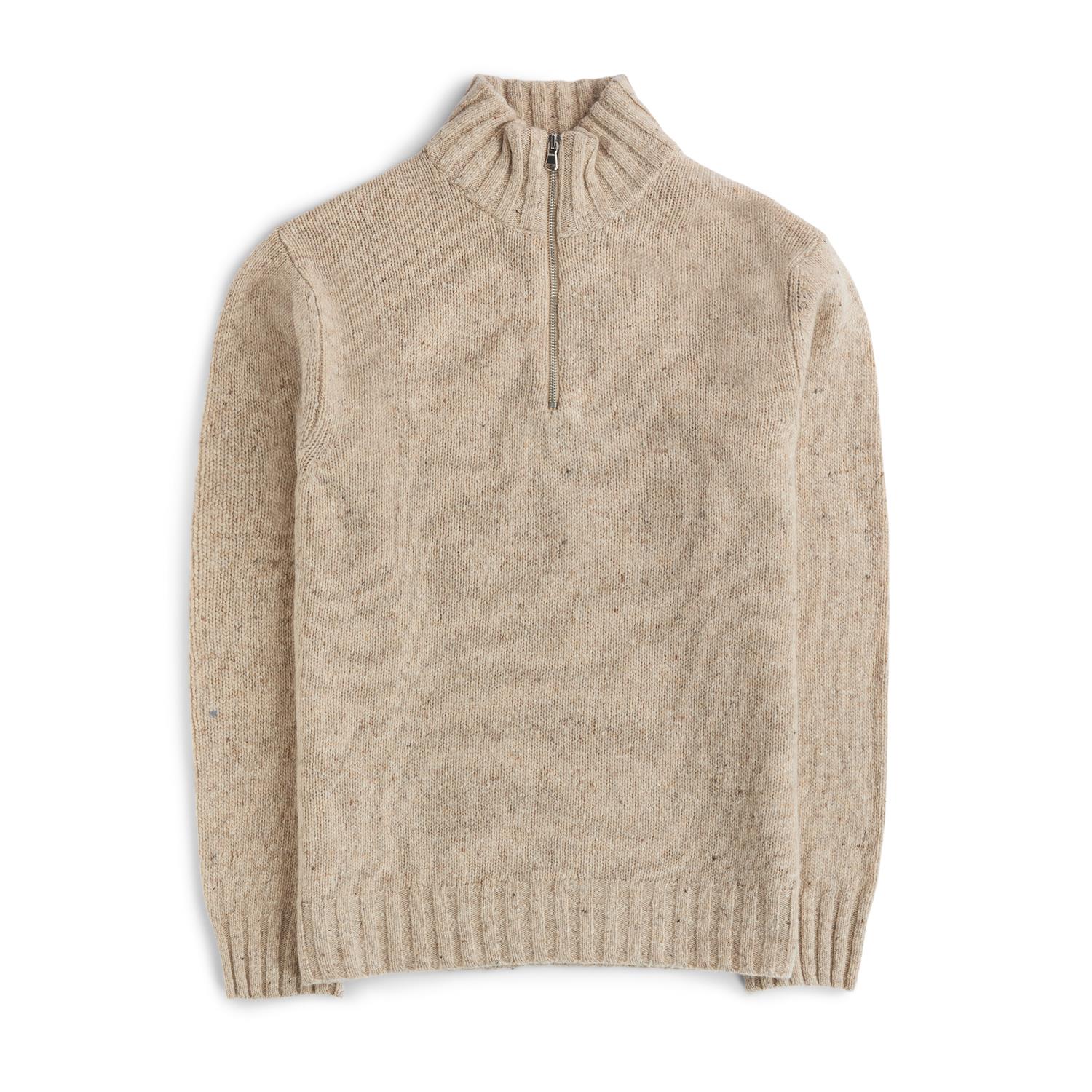 Chunky Knit Half Zip Herre