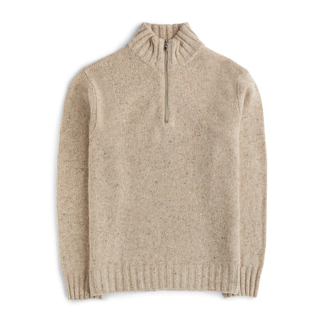 Chunky Knit Half Zip Herre