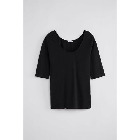 Cotton Stretch Scoop Neck Top