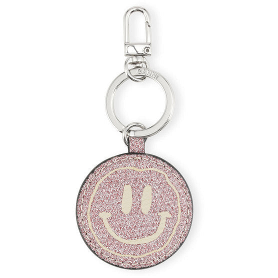 Banner Smiley Glitter Keychain