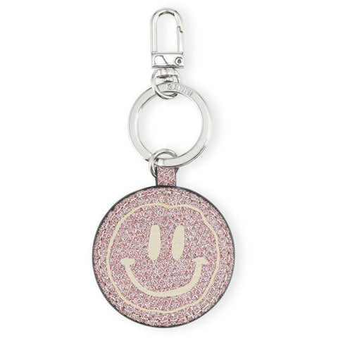 Banner Smiley Glitter Keychain