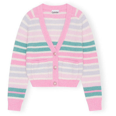 Soft Wool Cardigan Stripe
