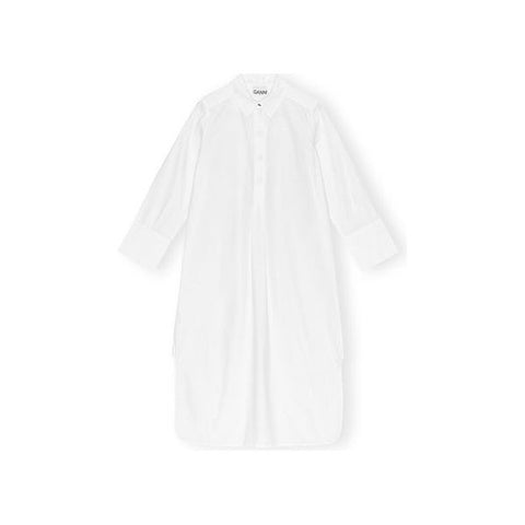 Cotton Poplin Oversized Shirt Dress