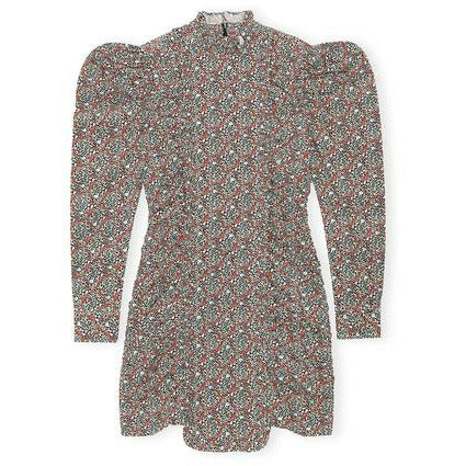 High Collar Fitted Mini Dress