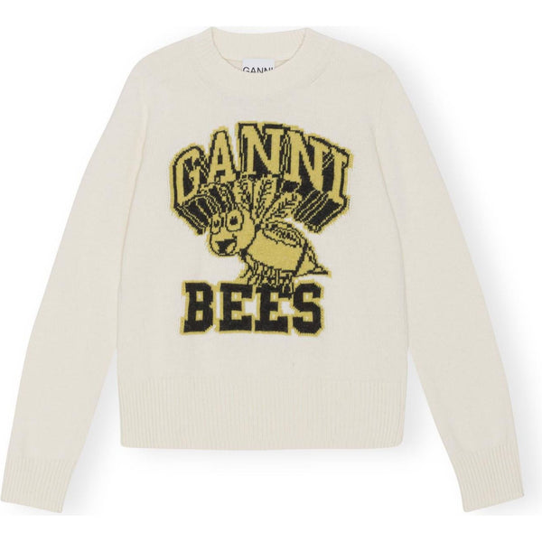 Graphic O-neck Pullover Bees