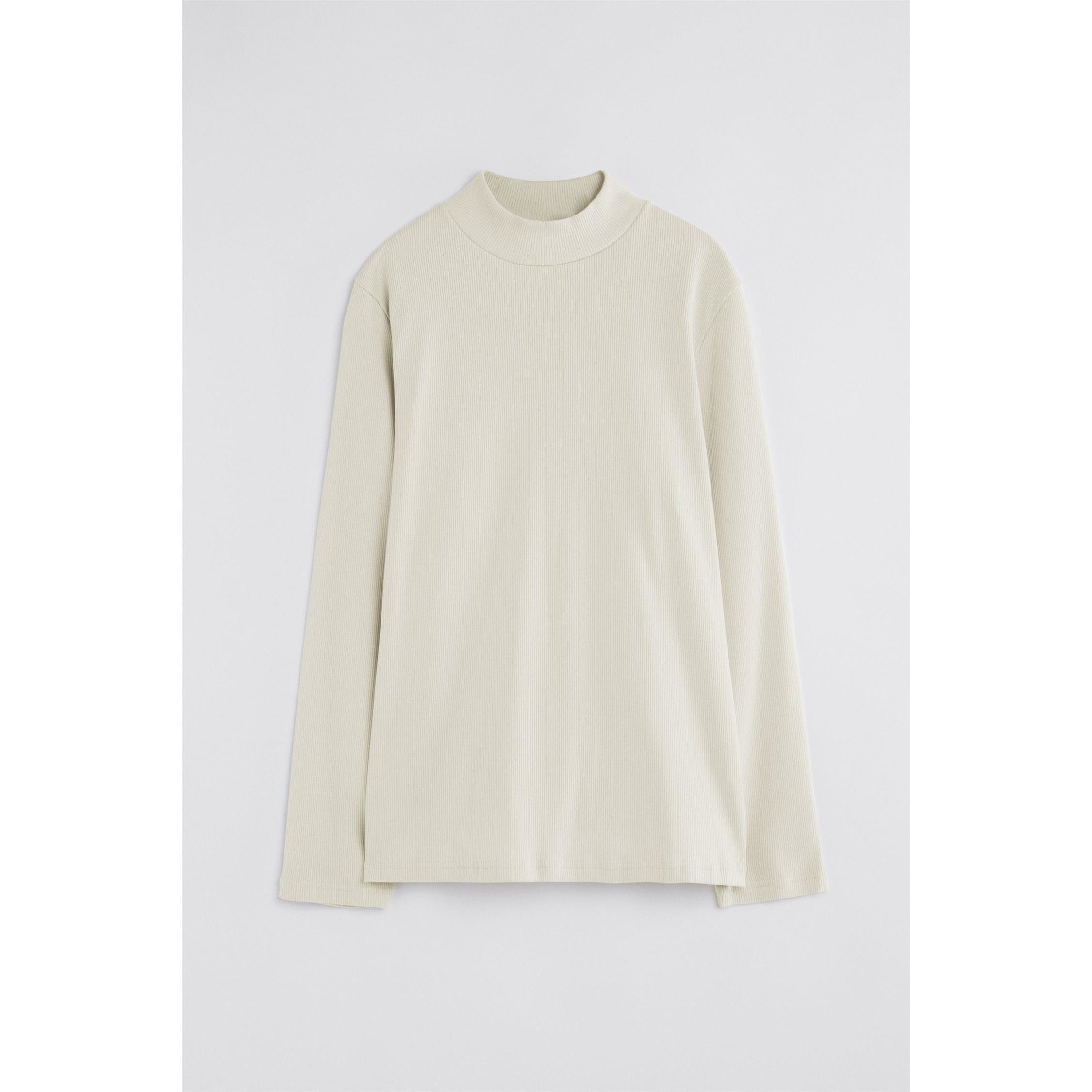 Rib Mock Neck Tee