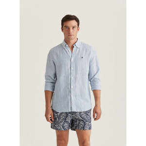 Douglas BD Linen Stripe Shirt