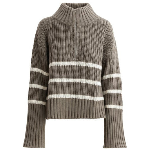 Sissel Stripe Zip Knit