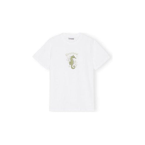 Basic Jersey Green Seahorse Relaxed T-shirt