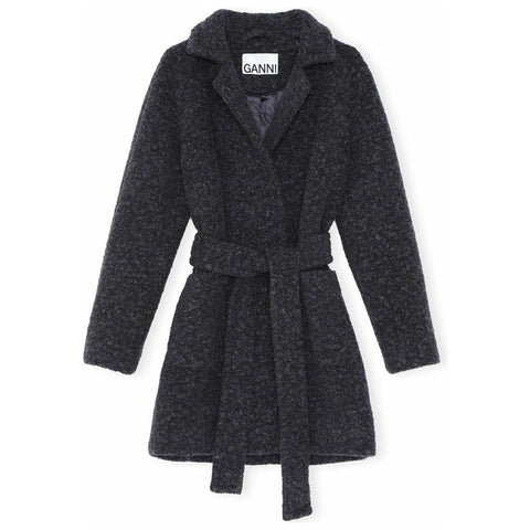 Wrap Coat Boucle Wool