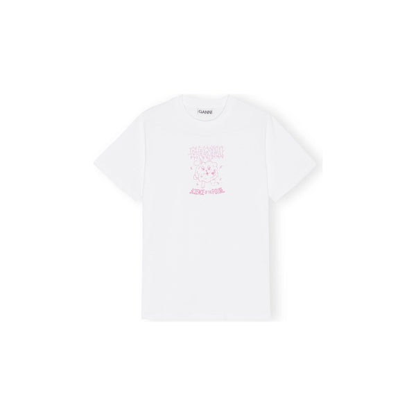 Basic jersey pink bunny relaxed T-shirt