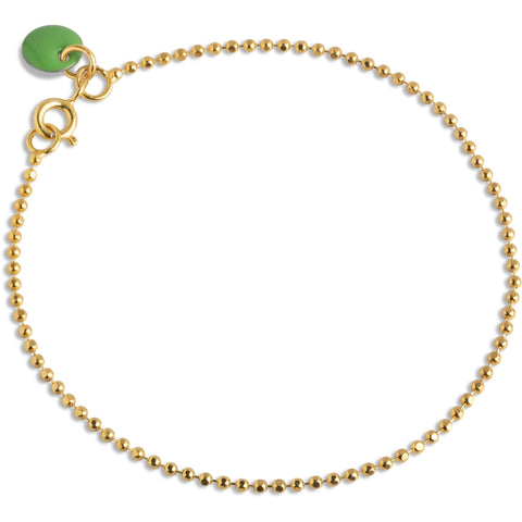 Bracelet, Ball Chain Green