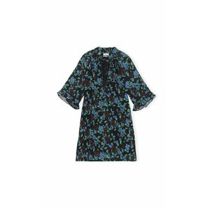 Printed Light Crepe V-neck