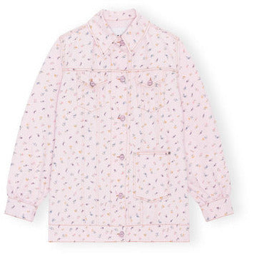 Print Denim Oversized Jacket