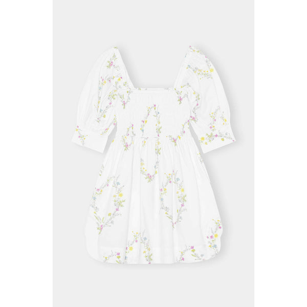 Printed Cotton Mini Smock Dress
