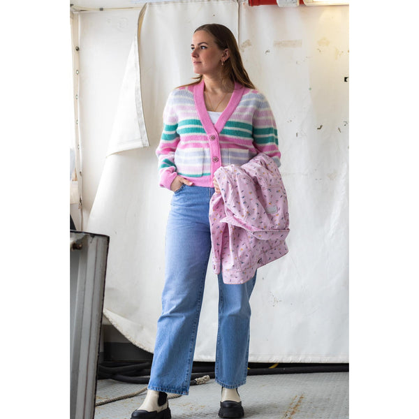 Soft Wool Cardigan Stripe