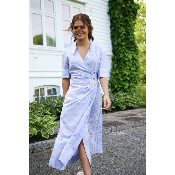 Viscose Jacquard Wrap Dress