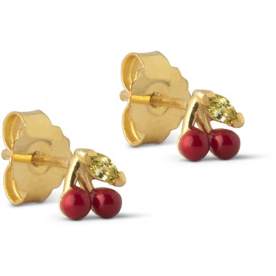 earring, cherry red