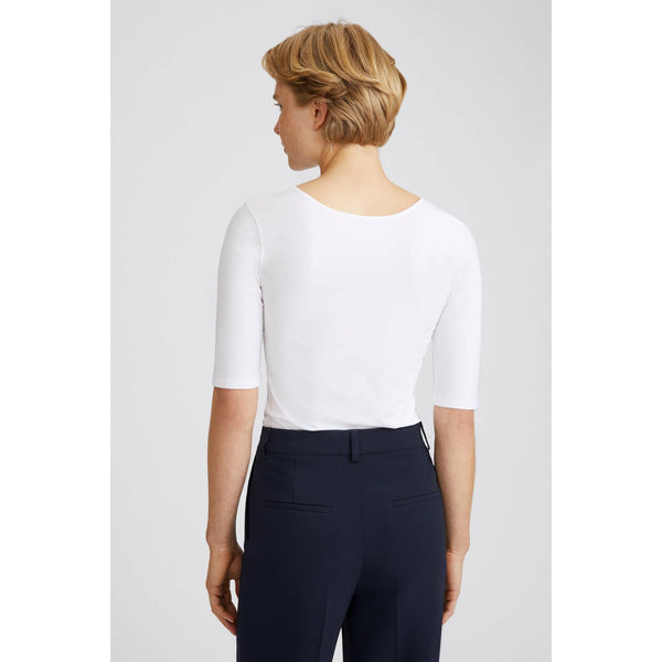 Cotton Stretch Scoop Neck Top