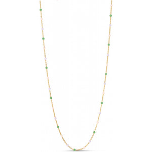 Necklace, Lola -offwhite green