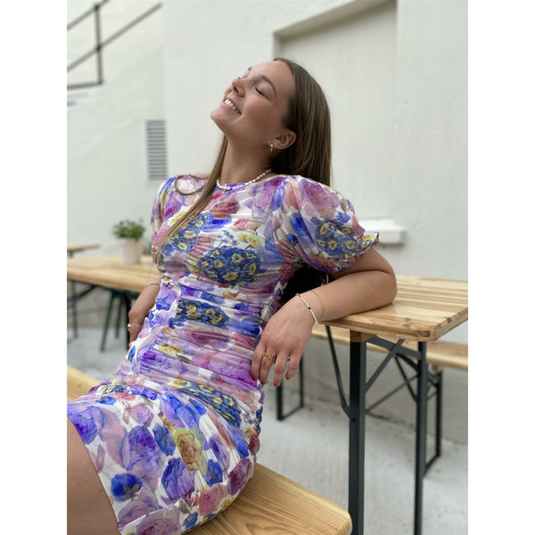 Mini Dress Printed Mesh