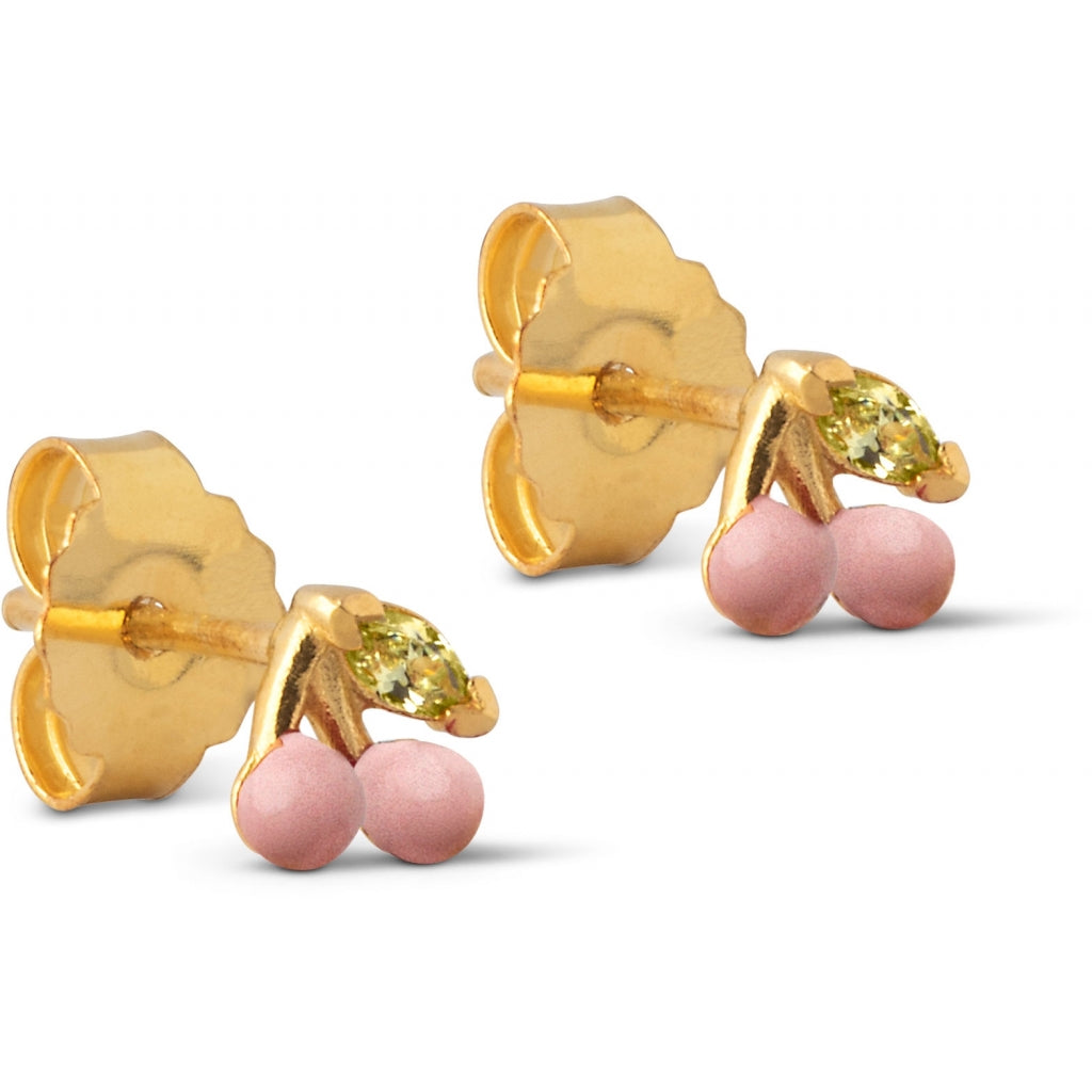 earring, cherry pink
