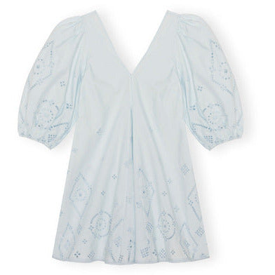 Broderie Anglaise Puff Sleeve Mini Dress