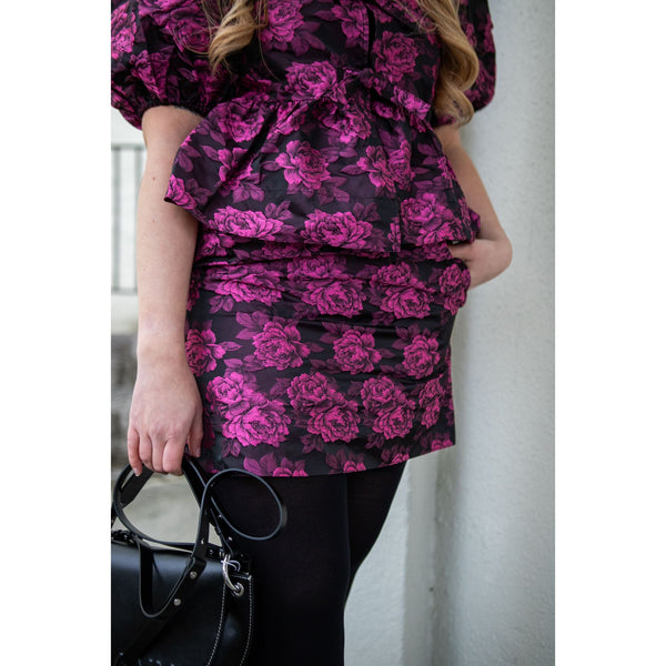 Botanical Jacquard Mini Skirt