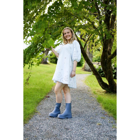 Broderie Anglaise Puff Sleeve Mini Dress