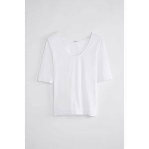 Cotton Stretch Scoop Neck Top