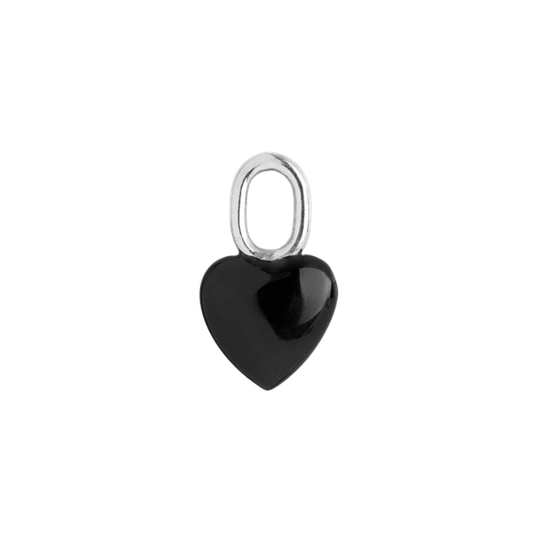 Onyx Heart Charm