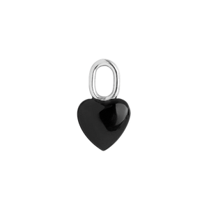 Onyx Heart Charm