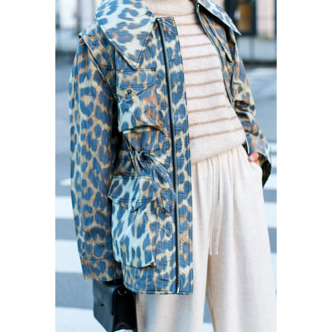 Jacket Big Leopard Almond Milk