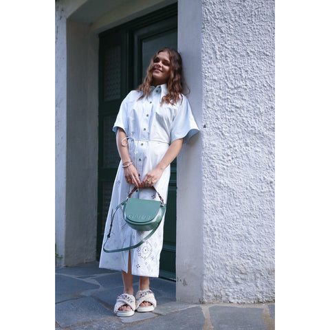 Broderie Anglaise Midi Shirt Dress